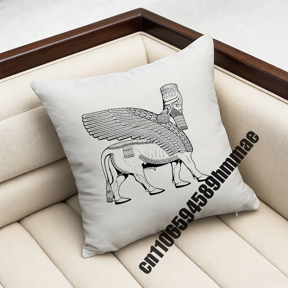 For Assyria Assyrian National Emblem Flag Throw Pillow Case Sham 45X45Cm 40X40Cm Square Car Pillowcase Pad Cushion Cover