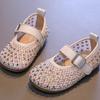 Kids Girls Fragrant Style Flat Shoes, Spring Summer Crystal Shallow Mouth Princess Casual Loafers
