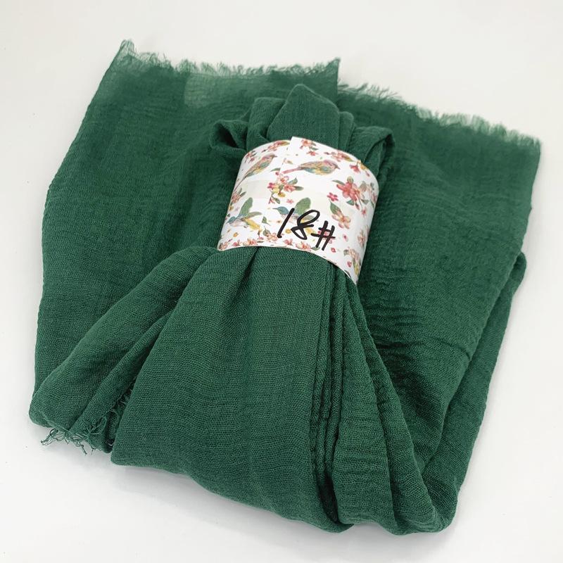 Women Cotton Scarf New Summer Girls Solid Color Sunscreen Thin Scarves Soft Shawl Foulard Viscose Spring Lady Wrap Shawls