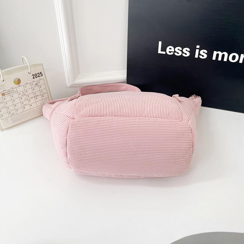 Hobo Bag Women's Large Capacity Shoulder Bag Commuter Corduroy Bag Student Class Crossbody Bag