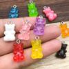 Cute Colorful Cartoon Bear Pendant Charm - Resin DIY Jewelry Accessory