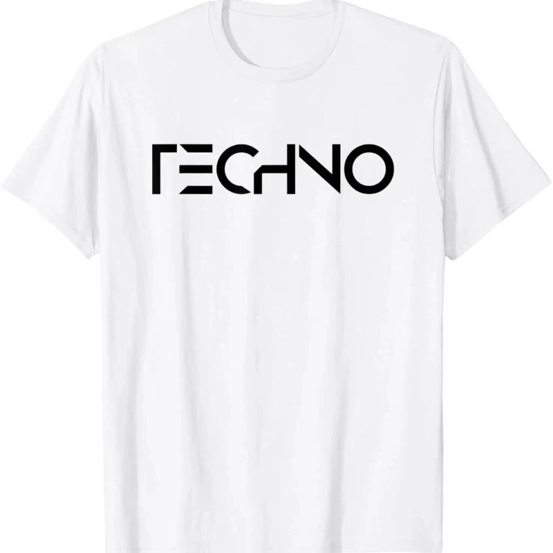 Techno Music Optical Illusion Glitch Trippy EDM Rave T-Shirt Vintage Women Clothes Y2k Top Ropa De Mujer