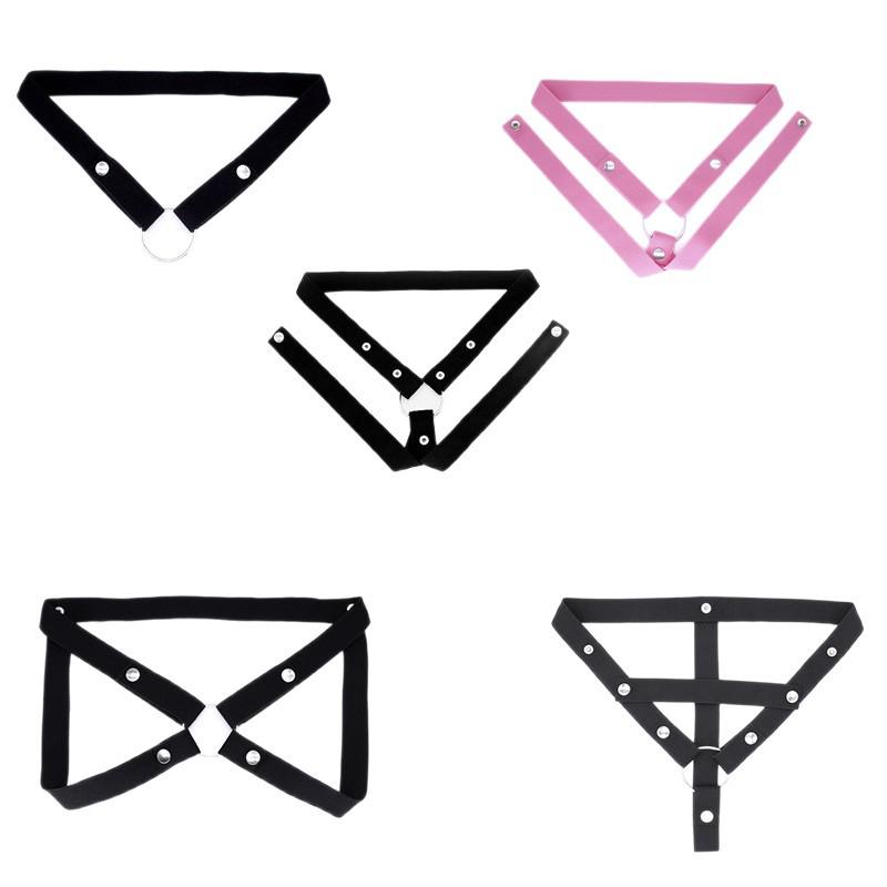 Elastic Adjustable Men's Chastity Strap with Three-Way Binding and Waist Belt