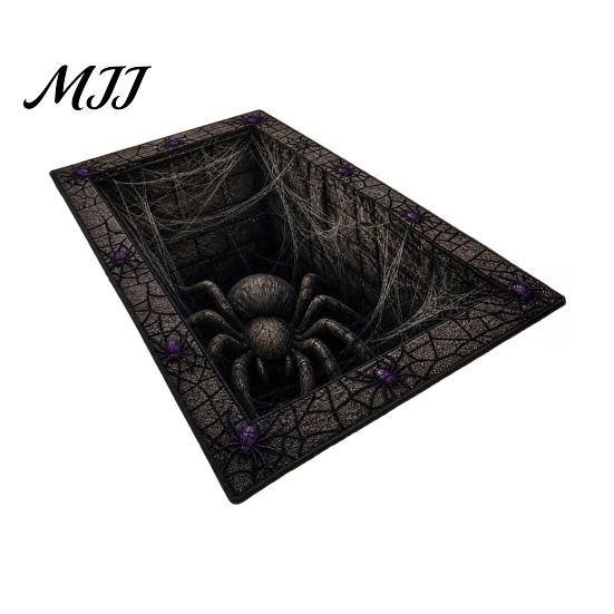 Bedroom Decorative Mat 3D Visual Halloween Rug, Non-Slip Creepy Bathroom Dust Proof Entrance Washable Spooky Floor for Kitchen Home Decor