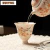 70ml Hand-painted Magnolia Teacup Aesthetic Tea Bowl Set Of Cups Tea-tasting Personal Cup Chazhan Master Cups Tableware Craft