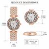 Verstellbares Diamantarmbanduhr Kristallbesetztes Quarzarmbanduhr Uhren für Damen Geburtstagsgeschenk