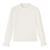 Women's Elegant Lace Mock Neck Long Sleeve Top