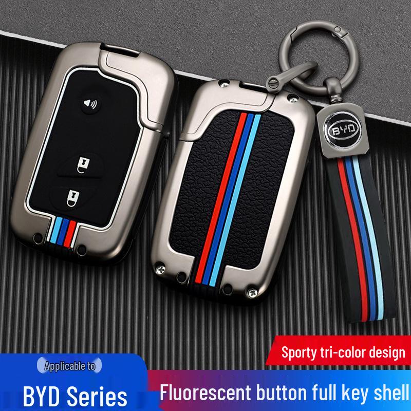 Metal Shell Car Key Cover for BYD Models: F3, FO, E6, M6, G3, L3, Tang, S6, S7