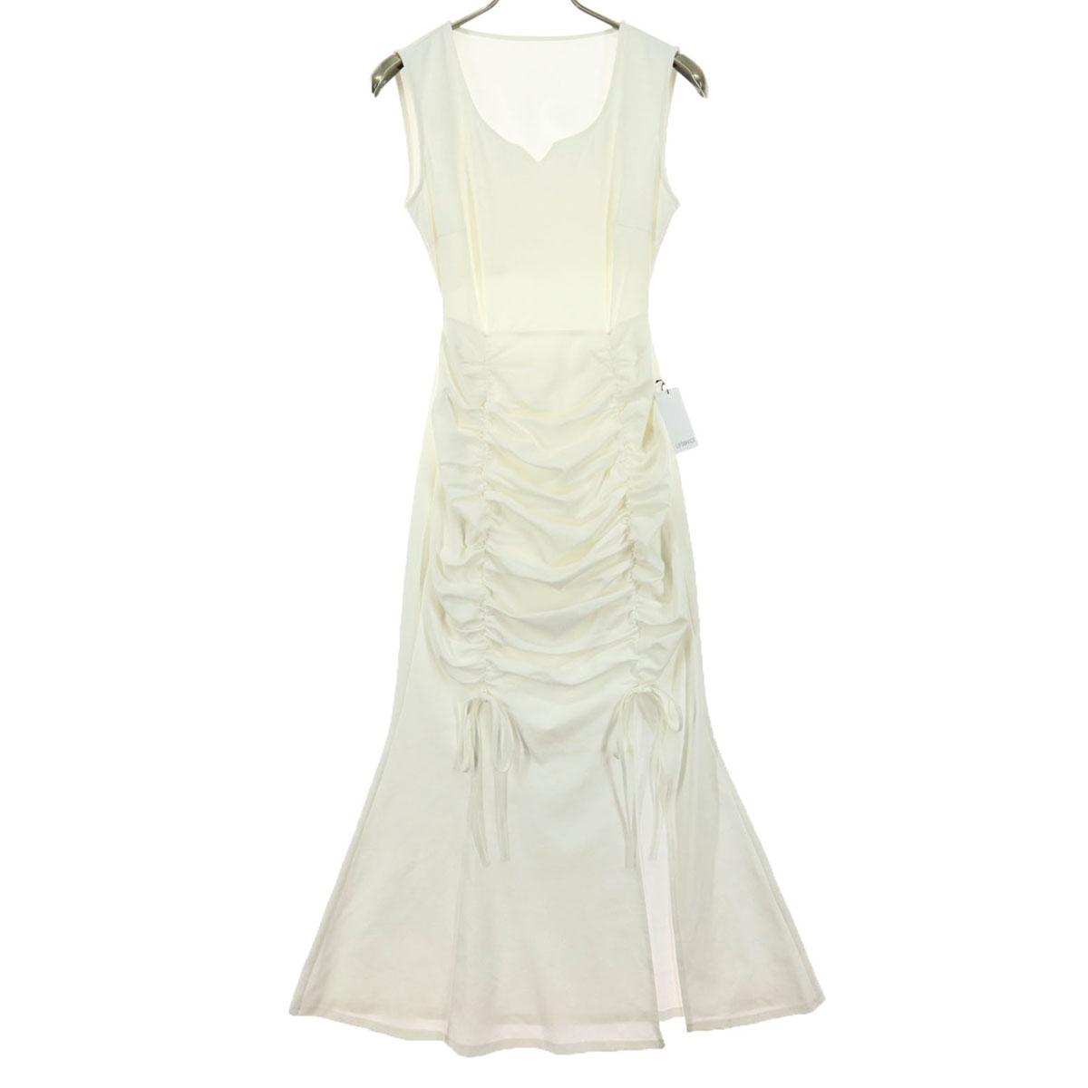 

unused LIP SERVICE No sleeve Mermaid Long dress F Ivory Gathered cut Women Used