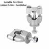 2PCS Silver Handlebar Risers 7/8 Inch Mounting Riser Clamp Handlebar Mount Clamps  For Pit Bike