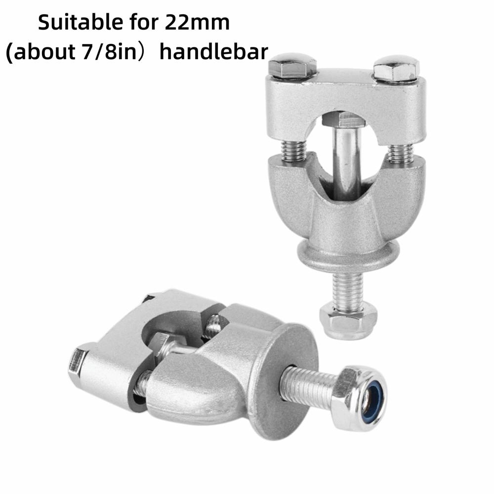2PCS Silver Handlebar Risers 7/8 Inch Mounting Riser Clamp Handlebar Mount Clamps For Pit Bike