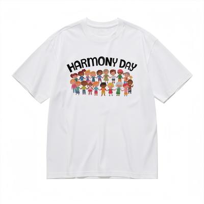 Women's Trend Comfy Classic T-Shirt Kids Diversity Art Colorful Design Print Tee