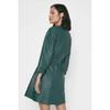Handmade Casual Classy Soft Green Women's Stylish Leather Dress Genuine Lambskin