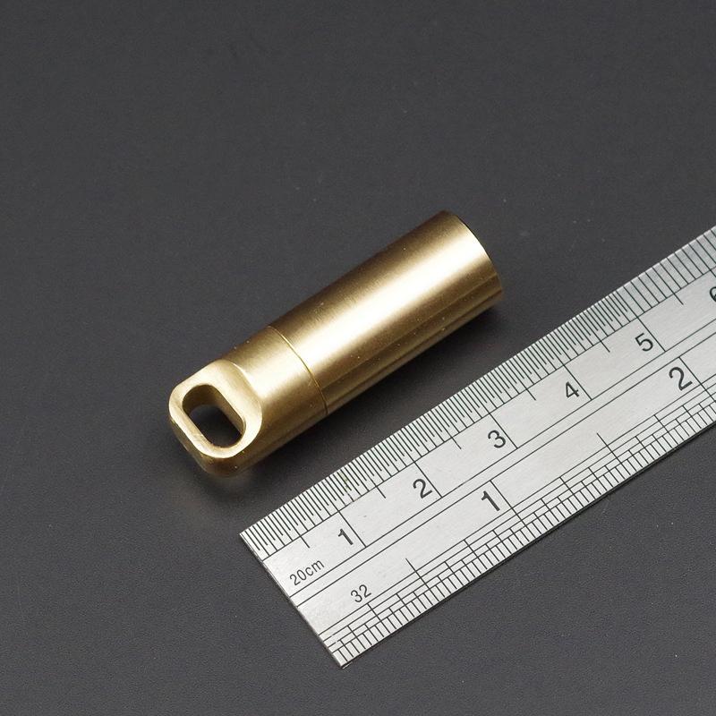 Creative Brass Acorn Small Medicine Bottle Outdoor Moisture-proof Portable Waterproof First Aid Pill Box Sealed Jar