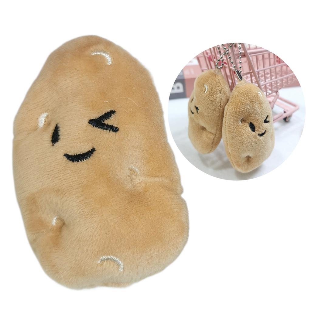 Soft Fabric Potato Doll Key Chain Brooch Pendant Plush Keychain Creative Bag Charm Decorations for Women and Girls