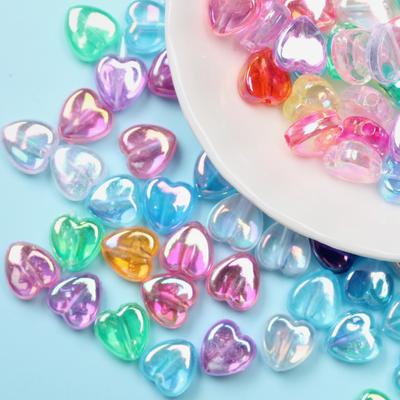 Home Party Supplies Herzform zur Schmuckherstellung Acrylperlen für Ohrringe, Halsketten, 8,5 x 9 mm, lose Perlen, 150 Stück, DIY-Armbandanhänger