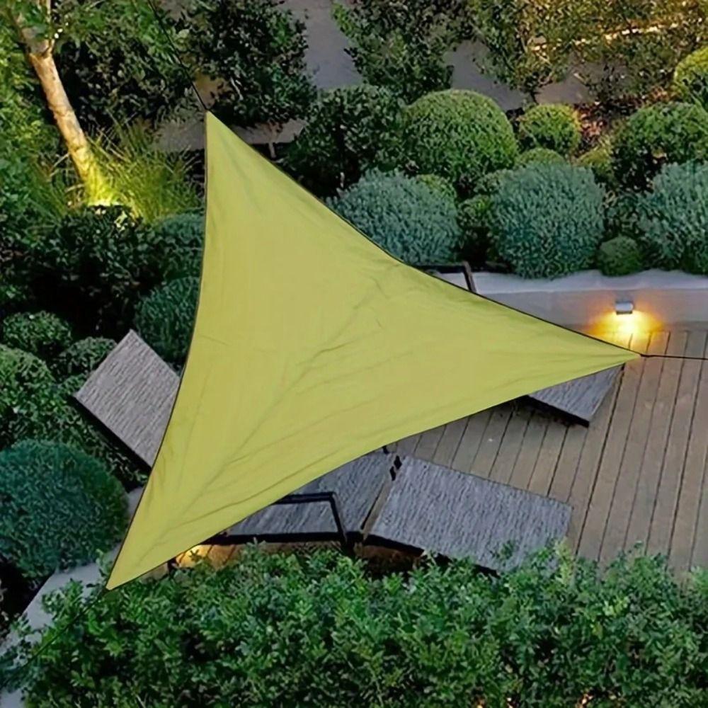 Triangle Waterproof Sun Shelter With Ropes Shade Sail Sun Protection Awning Shade Cloth  Camping