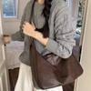 Square Leather Shoulder Bag Y2k Women Handbag Simple Boston Crossbody Bag  Work
