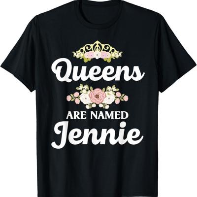Queens Are Named JENNIE Gift Personalized Funny Christmas T-Shirt