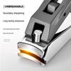 Stainless Steel Anti-Splash Nail Clippers with Large Opening and Debris Collection Compartment