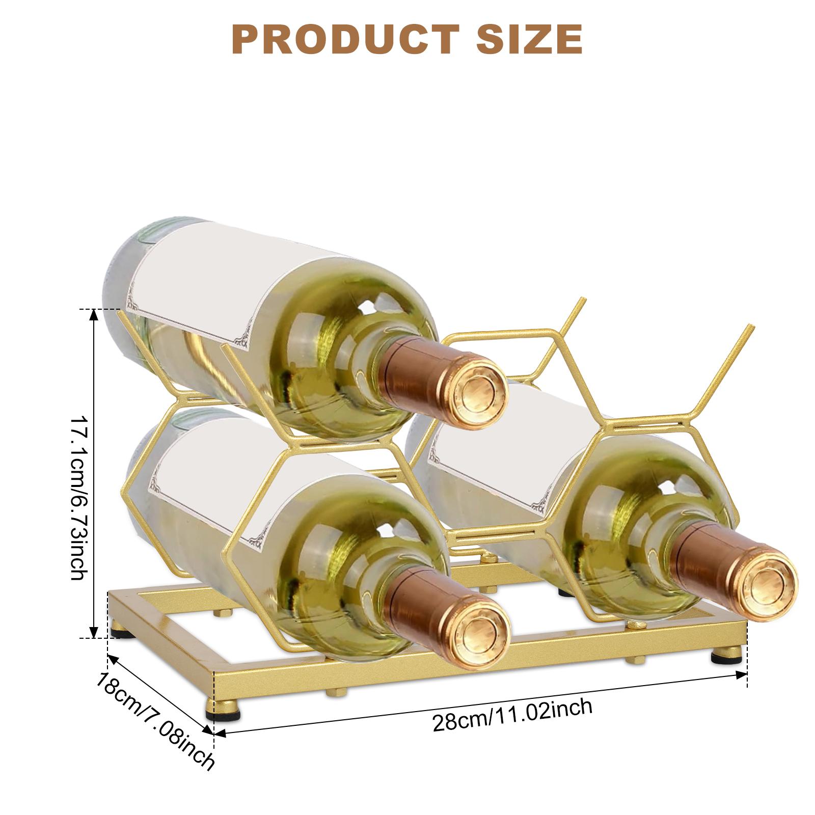 

Небольшие винные полки, настольные, емкостью 5 бутылок, металлический держатель для винных бутылок, настольная винная полка для шкафа, кладовой, хранения винных бутылок