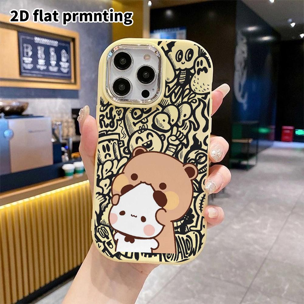 Phone Case: 2D Flat Design Suitable for iPhone 18 17 16 15 14 13 Pro Protective Case, Couple Style, Sweet Interactive Fun, Christmas and Halloween Gif