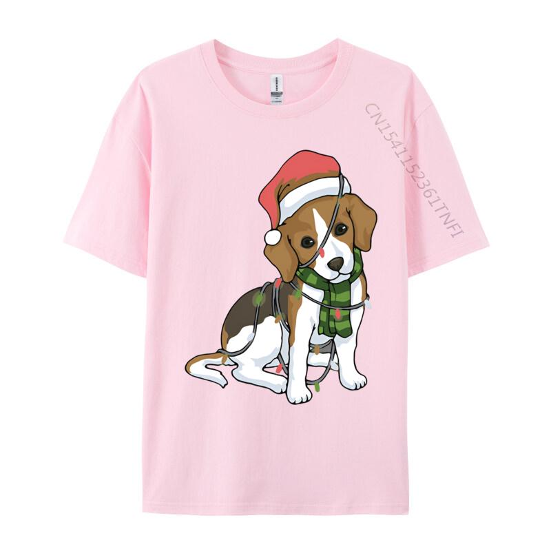 Beagle Christmas Tree Decoration Funny Tshirt Unisex T Shirts Gifts Print Tshirts Casual Plus Size Tops Tee