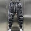 Fashion 2026 New Spring Autumn Loose Men's Drawstring Big Boy Jeans Denim Jeans Casual Elastic Waist Yk2 Streetwear Pants