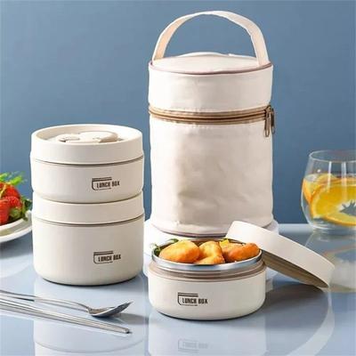 Tragbare Lunchbox, mikrowellengeeignet, mehrschichtiger Edelstahl, auslaufsicher, wärmeisolierend, Lunchbox, Küchenutensilien für den Außenbereich