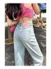 Women's High Waist Light Wash Wide Leg Jeans - Summer 2025 Collection