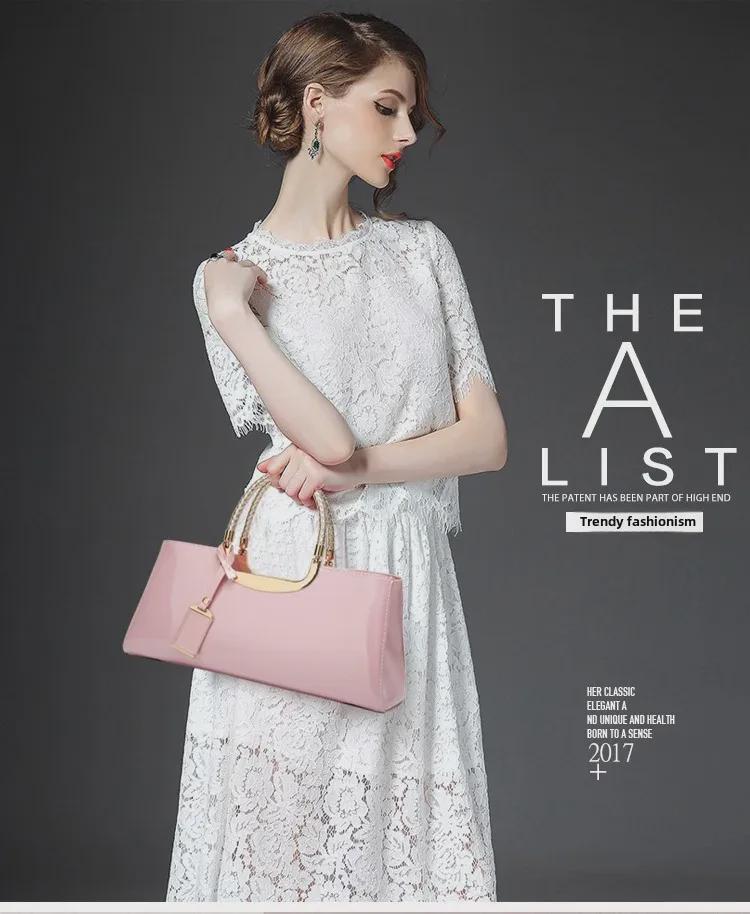 "2019 Stylish European & American Patent Leather Wedding Crossbody Shoulder Bag for Brides"