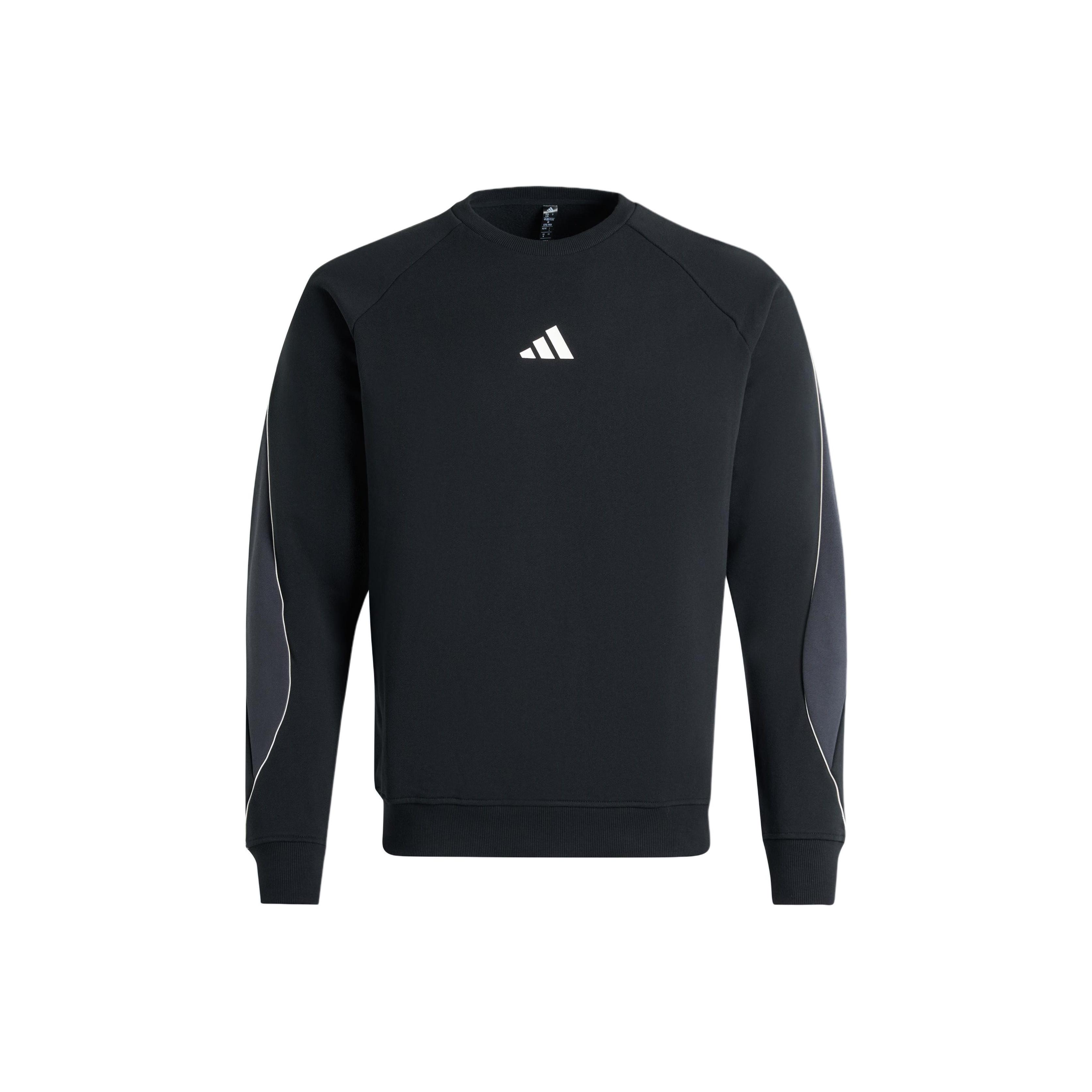 Adidas FW25 Stadium Crew Loose Fit Long Sleeve Sweatshirt Men Black KC2860 L