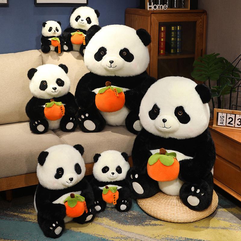 Good Persimmon Panda Doll Giant Panda Plush Toy Doll Sichuan Chengdu Tourist Souvenir Children's Gift