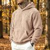 Long Sleeve Warm Pullover Men Plush Hoodie, Teddy Fleece Sweatshirt with Kangaroo Pocket, Loose Mens Hoodie Fit Fuzzy Winter Jumper for Street Casual