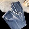 Stilvolle Damen-Winterjeans, Verdickte Denim-Hose mit Fleecefutter und Kordelzug-Taille, Bequeme Freizeitjeans für Alltag & Ausflüge
