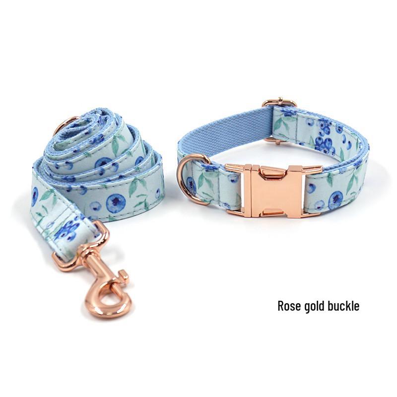 Blueberry Cartoon Pet Collar & Leash Set (INS Style) XS