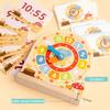 Kids Educational Learning Toys Wood Clock Game for Children To Learn Reading Time Early Teaching Aids Basic Skill Practice