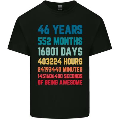 46. Geburtstag 46 Jahre Alter Herren Leichtes Baumwoll-T-Shirt