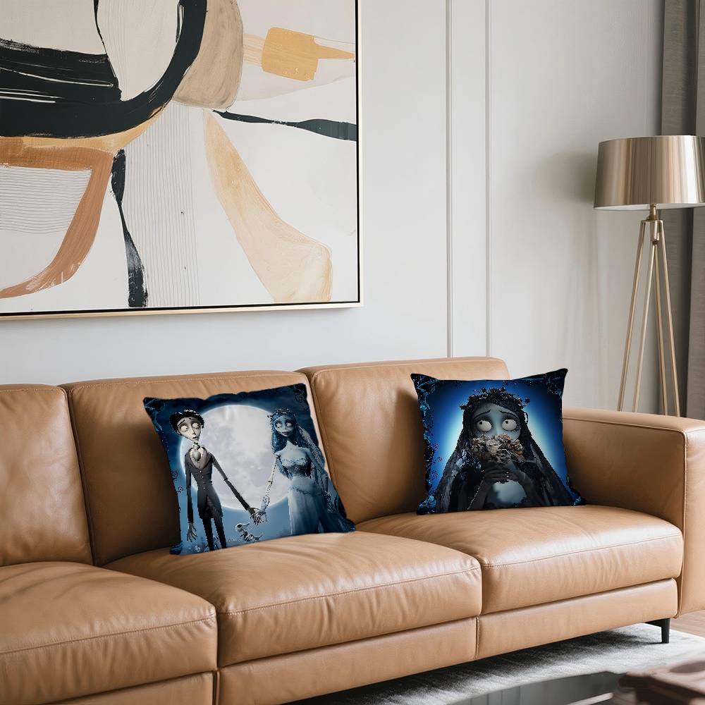 C-Corpse Bride Cartoon Personalized Picture Text Home Decorative Pillows Household Gifts 45x45cm