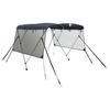 3 Bow Bimini Top with Mesh Side Panels 183 x (137 152) x 137 cm