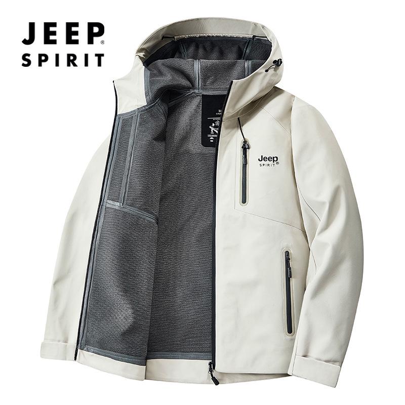 

Jeep 2025 Spring Men s Heat-Sealed Multi-Pocket Workwear Jacket XXL