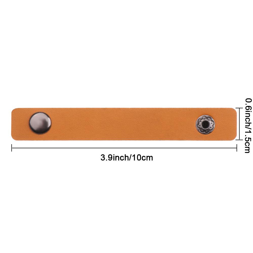 Work Travel Accessories Earphone Wrap Winder Wire Ties Tie Wraps Keeper Leather Cable Straps