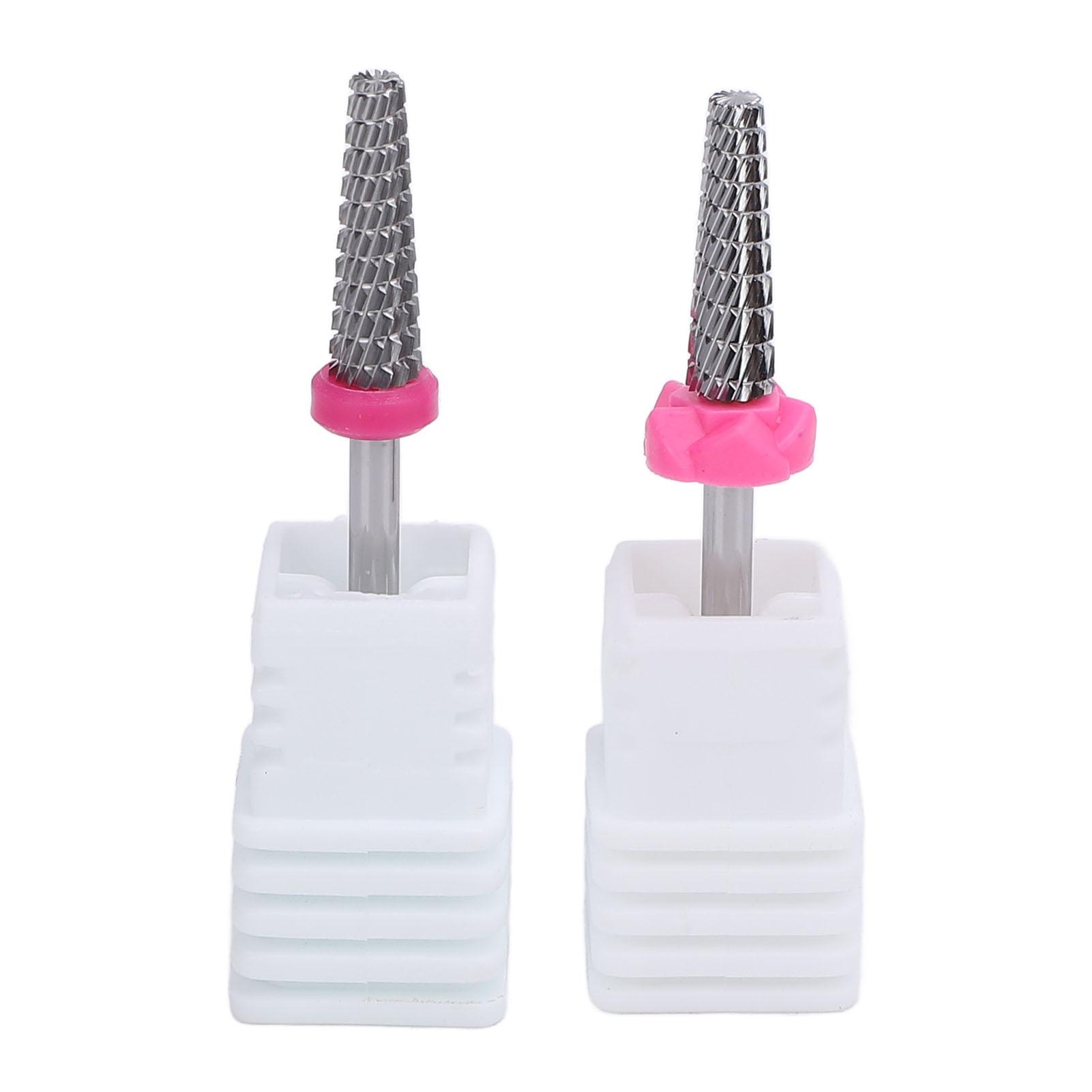 

2pcs Nail Drill Bits Tungsten Steel Nail Grinding Head Professional Nail File Bits for Electric