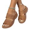 Women's Shoes 2025 Hot Sale Open Toe Women's Slippers Summer Rome Solid Outdoor Casual Beach Wedge Heel Large Size Slippers