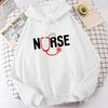 Nurse Stethoscope Printed Long Sleeve Pullover Hoodies For Women And Men Couple Casual Sweatshirts Autumn Winter Plus Size Tops