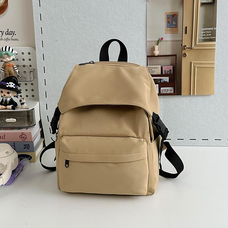 Casual fashion solid color backpack new college student schoolbag going out travel backpack