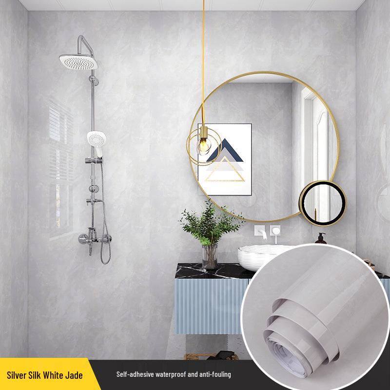 3D Marble Wall Sticker: Self-Adhesive, Oil-Proof, Thickened Decor for Bathroom, Kitchen, Wardrobe