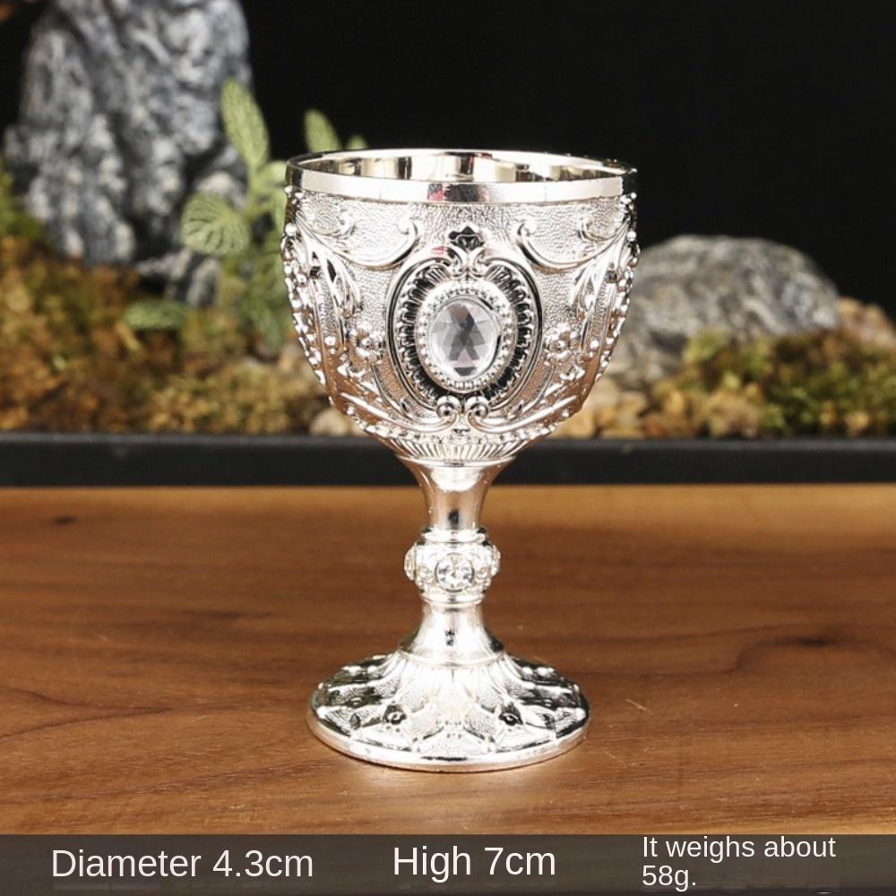 Reliéfní kovový pohár na víno Kalich Nápojové sklo Kreativní pohár na bílé víno