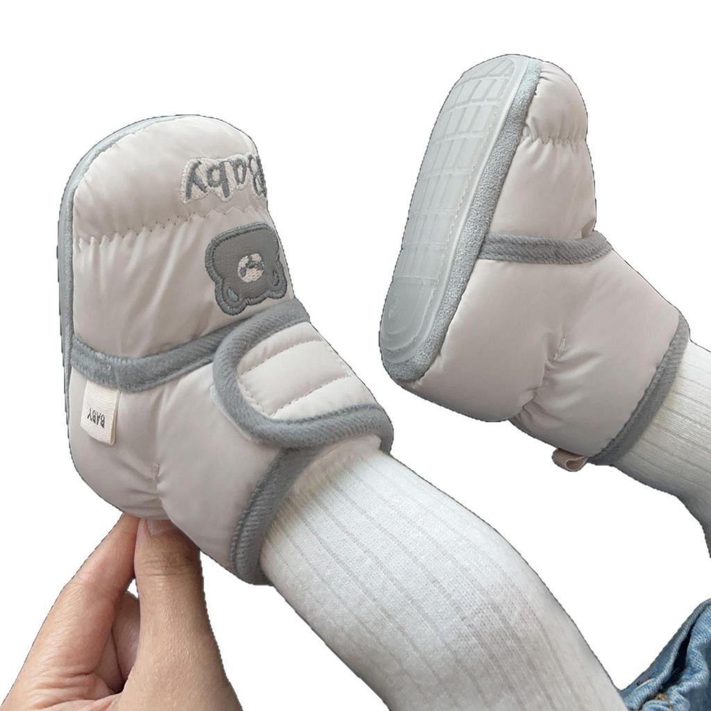 Baumwoll-Lauflernschuhe für Babys, für Jungen & Mädchen, 6-12 Monate, mit Samtfutter, für Winter & Herbst