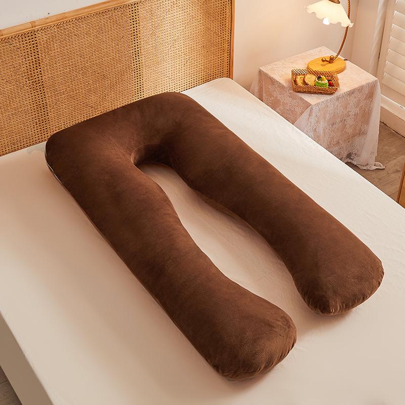 U-Shaped Cotton Pregnancy Pillow – Washable Side Sleeper Cushion for Safe Sleep